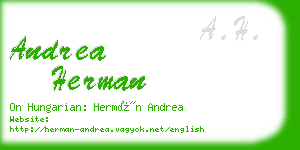 andrea herman business card